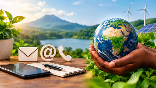 caring hands, connected earth